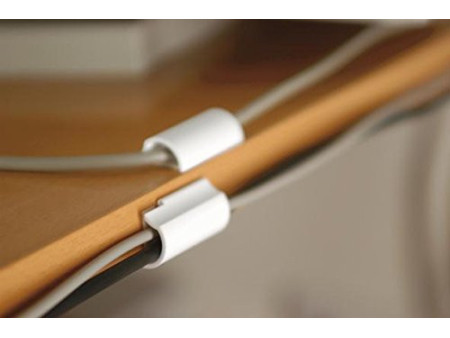 tesa Powerstrips Fixation adhésive pour câble, blanc