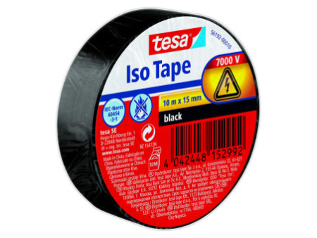 tesa Ruban isolant ISO TAPE, 15 mm x 10 m, noir