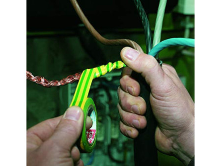 tesa Ruban isolant ISO TAPE, 15 mm x 10 m, vert / jaune