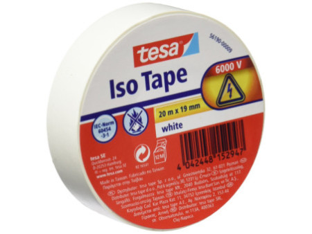 tesa Ruban isolant ISO TAPE, 19 mm x 20 m, blanc