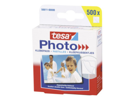 tesa Photo Pastilles adhésives pour photos, blanc, fixation