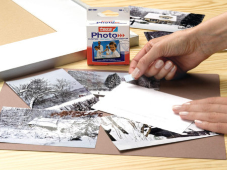tesa Photo Pastilles adhésives pour photos, blanc, fixation