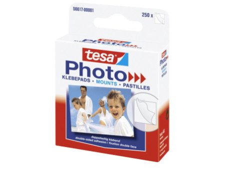 tesa Photo Pastilles adhésives pour photos, blanc, fixation