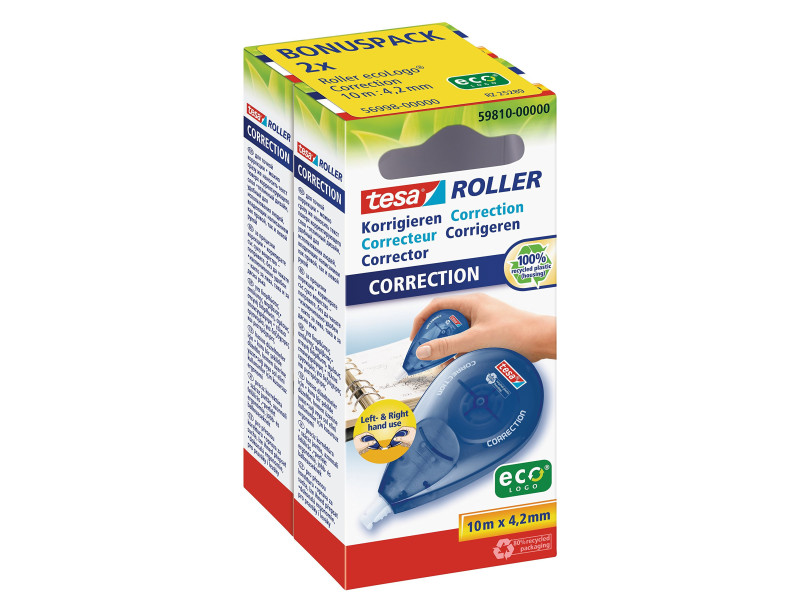 tesa ecoLogo Roller de correction jetable Sideway Roller