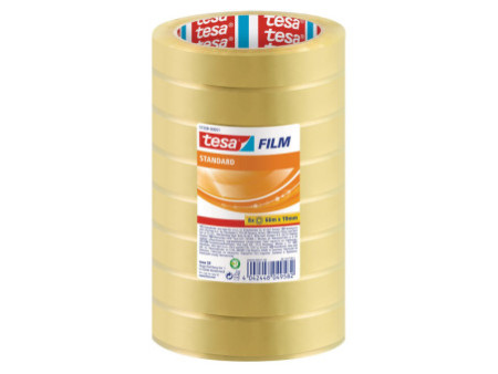 tesa Film Ruban adhésif standard, 19 mm x 66 m, transparent