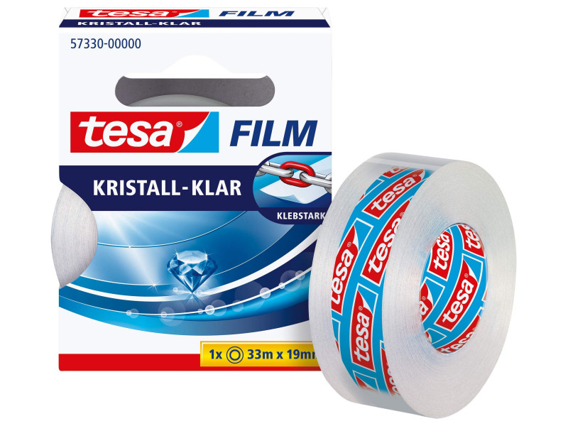 tesa Film Ruban adhésif, 19 mm x 33 m, transparent