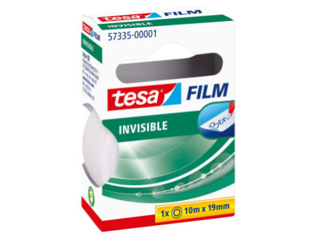 tesa Film Ruban adhésif, 19 mm x 10 m, mat, invisible