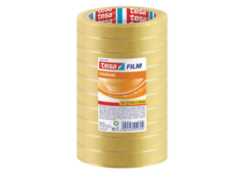 tesa Film Ruban adhésif standard, 15 mm x 66 m, transparent