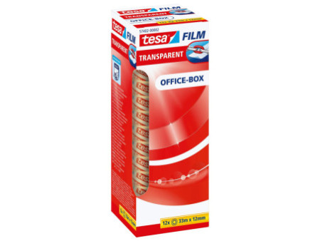 tesa Film Ruban adhésif, 12 mm x 33 m, transparent