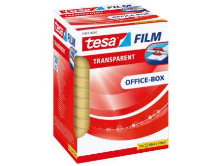 tesa Film Ruban adhésif, 12 mm x 66 m, transparent