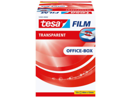 tesa Film Ruban adhésif, 12 mm x 66 m, transparent