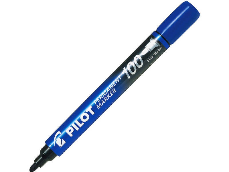 PILOT Marqueur permanent 100, pointe ogive, bleu