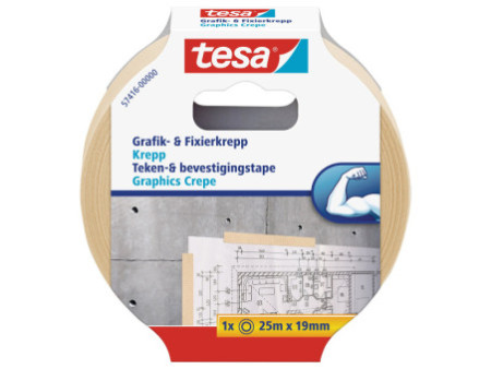 tesa Ruban adhésif de masquage, 19 mm x 25 m