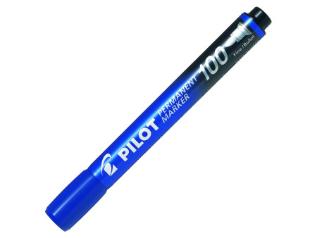 PILOT Marqueur permanent 100, pointe ogive, bleu