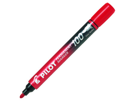 PILOT Marqueur permanent 100, pointe ogive, rouge