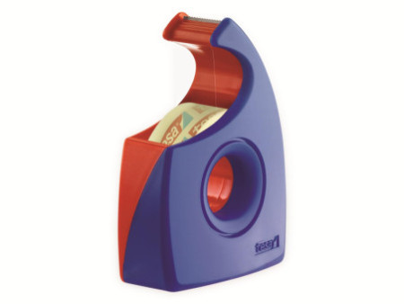 tesa Dévidoir à main Easy Cut, non équipé, rouge / bleu