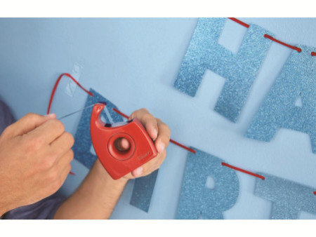 tesa Dévidoir à main Easy Cut, non équipé, rouge / bleu