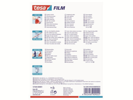 tesa Dévidoir à main Easy Cut, non équipé, rouge / bleu
