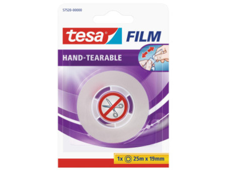 tesa Film Ruban adhésif, déchirable à main, transparent