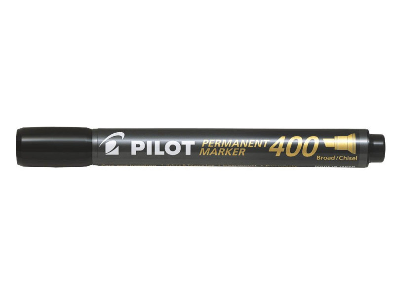PILOT Marqueur permanent 400, pointe biseautée, noir