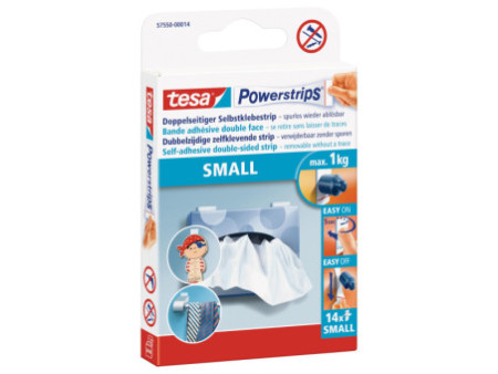 tesa Powerstrips SMALL, fixe des objets jusqu'à 1,0 kg