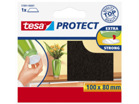 tesa Protect Patin en feutrine, 100 x 80 mm, marron