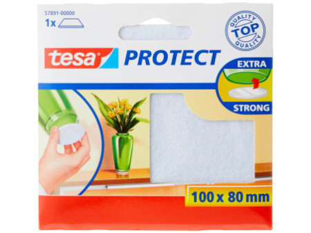 tesa Protect Patin en feutrine, 100 x 80 mm, blanc