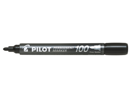 PILOT Marqueur permanent 100, pointe ogive, étui de 4