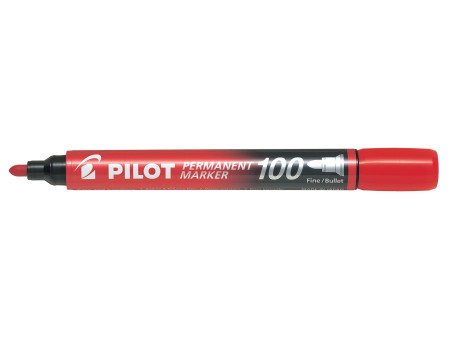 PILOT Marqueur permanent 100, pointe ogive, étui de 4
