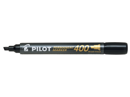 PILOT Marqueur permanent 400, pointe biseauté, étui de 4