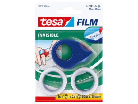 tesa Mini dévidoir + 2xruban adhésif tesa Film mat invisible