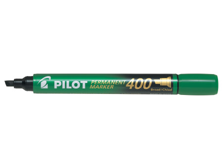PILOT Marqueur permanent 400, pointe biseauté, étui de 4
