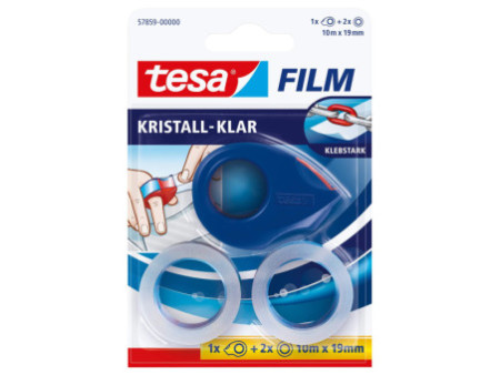 tesa Mini dévidoir + 2 x ruban adhésif tesa Film transparent