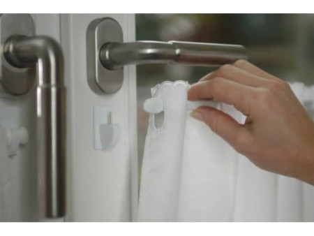 tesa Powerstrips Fixation adhésive pour rideaux Vario, blanc