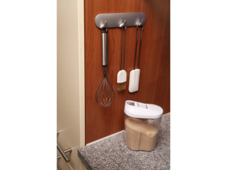 tesa Powerstrips Bande adhésive à 3 crochets, chromé