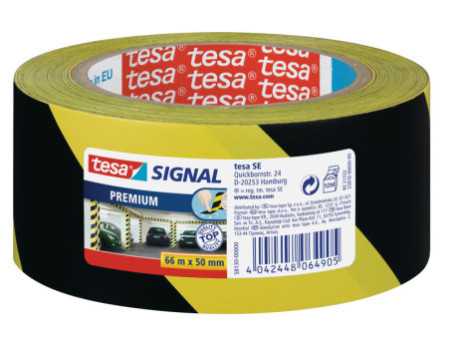 tesa Signal Bande de marquage au sol Premium, jaune / noir