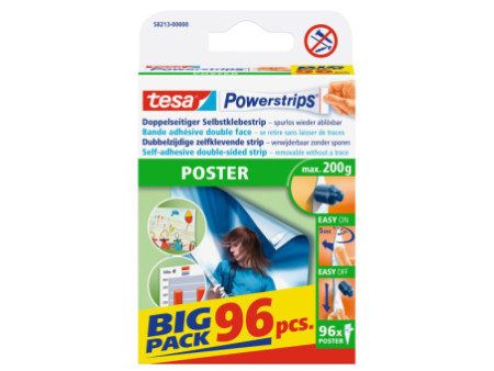 tesa Powerstrips POSTER, maintien maximal 0,2 kg