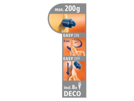 tesa powerstrips CROCHET DECO adhésif, pour max. 0,2 kg