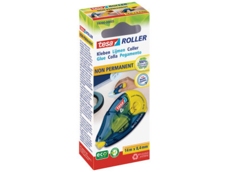 tesa ecoLogo Roller de colle rechargeable nonPERMANENT GLUE