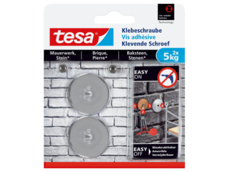 tesa Vis adhésive pour brique, rond, 5,0 kg