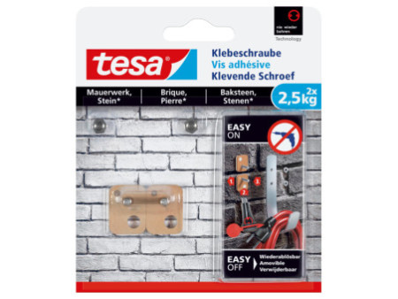 tesa Vis adhésive pour brique, rectangulaire, 2,5 kg