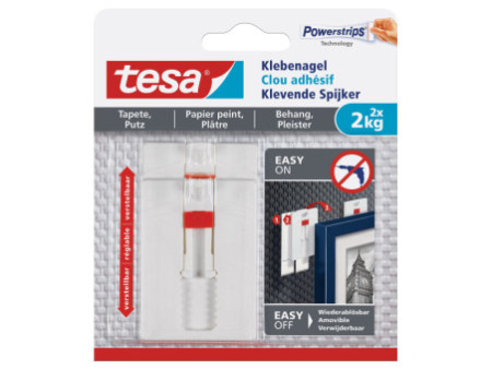 tesa Powerstrips Clou adhésif pour papier peint et plâtre