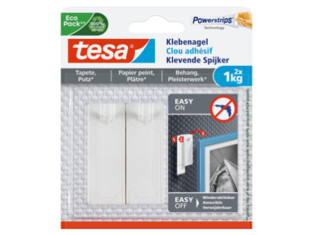 tesa Powerstrips Clou adhésif pour papier peint et plâtre