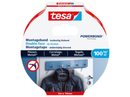 tesa Adhésif double face de montage Powerbond pour carrelage