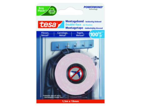 tesa Adhésif double face de montage Powerbond pour carrelage