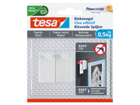 tesa Powerstrips Clou adhésif pour papier peint et plâtre,