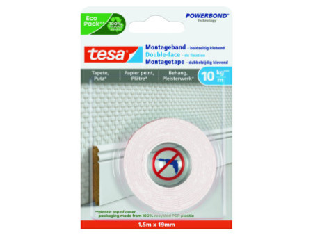 tesa Adhésif double face de montage Powerbond, papier peint