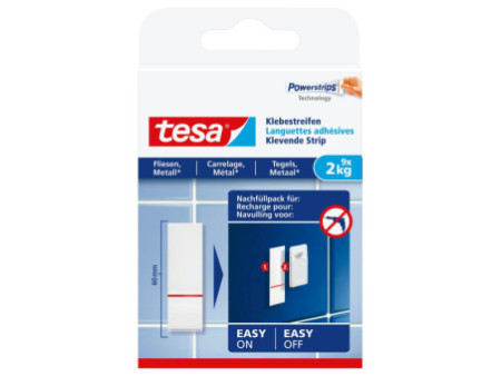 tesa Powerstrips Languettes adhésives pr carrelage et métal