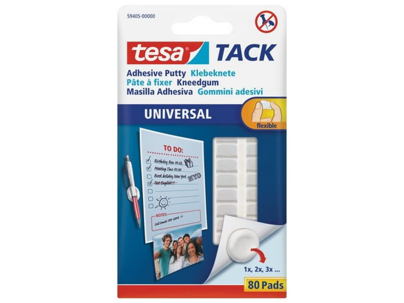 tesa TACK Pâte à fixer UNIVERSAL, amovible, blanc