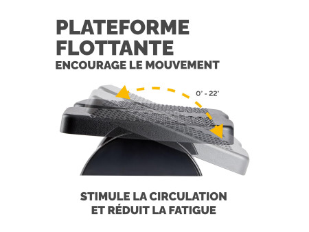 Fellowes Repose-pieds Refresh, en plastique, noir